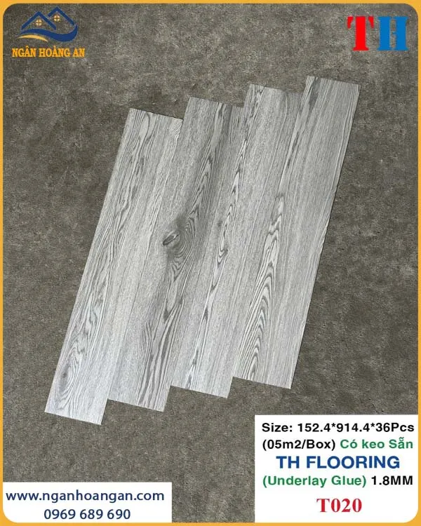 Sàn Nhựa Vinyl Có Keo Sẵn THFLoor TH020 Dày 1.8mm Sàn Nhựa Vinyl Có Keo Sẵn THFLoor TH020 Dày 1.8mm